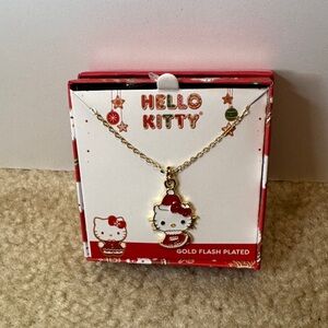 Hello Kitty Gold and Red Necklace